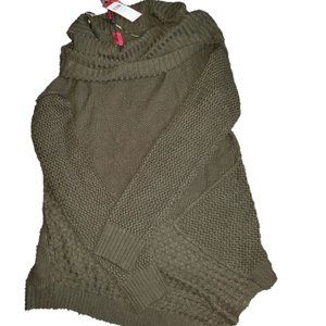 Asymmetrical Olive colored sweater NWT size L